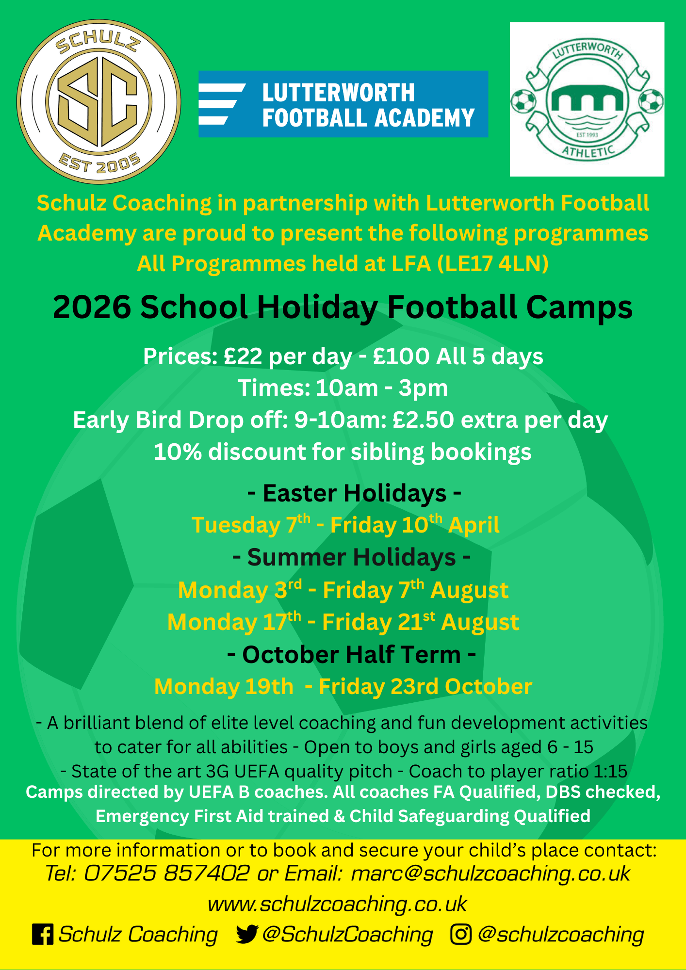 Mixed Holiday Camps — Lutterworth Athletic FC